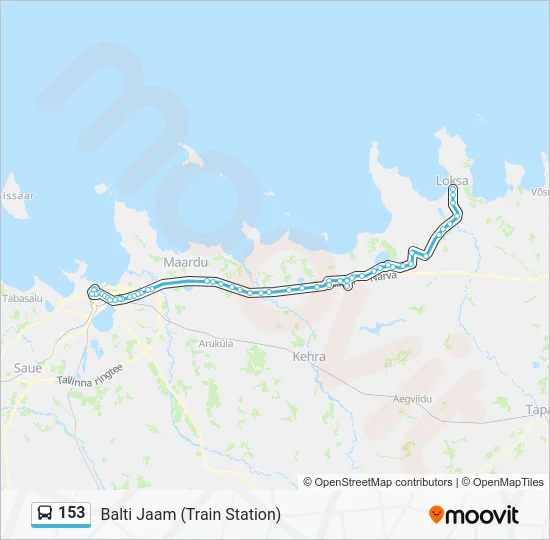 Автобус 153: карта маршрута