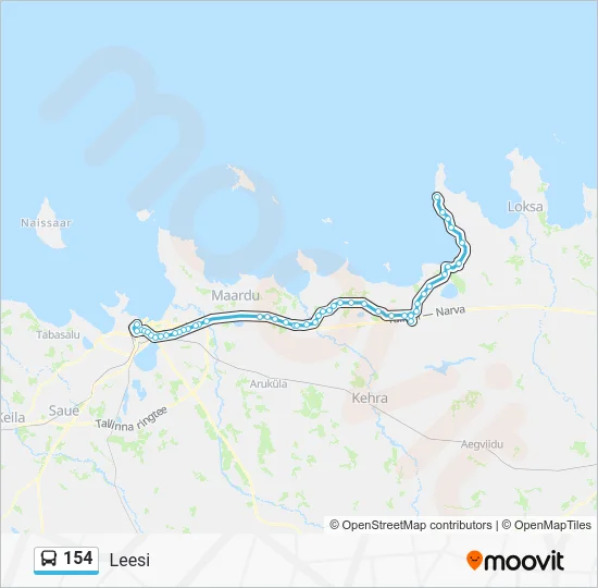 Автобус 154: карта маршрута