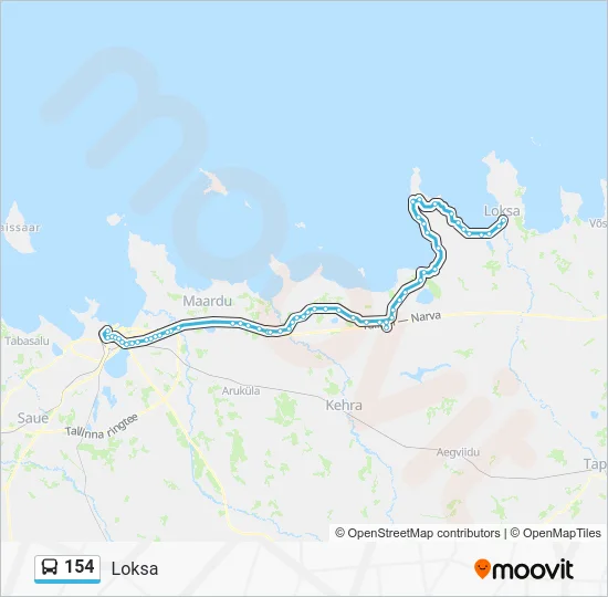 Автобус 154: карта маршрута