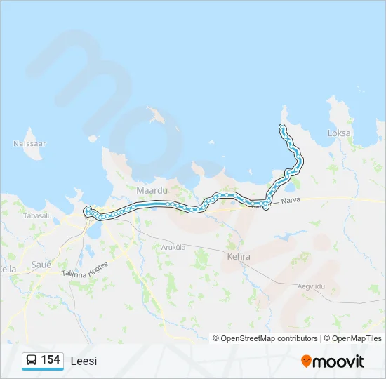 154 Bus Line Map