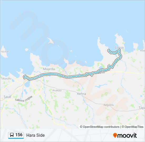 156 bus Line Map