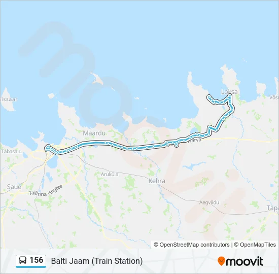 156 Bus Line Map
