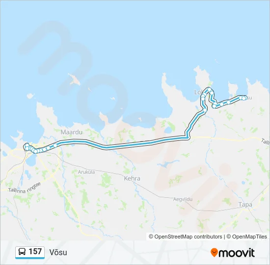 157 Bus Line Map