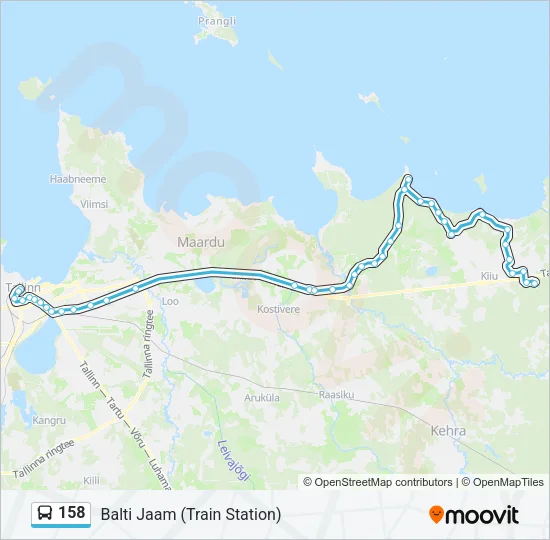 158 Bus Line Map