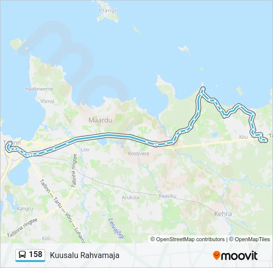 158 Bus Line Map