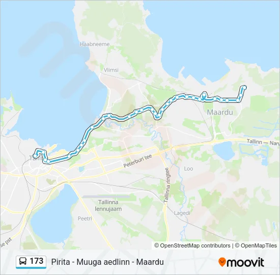 173 Bus Line Map