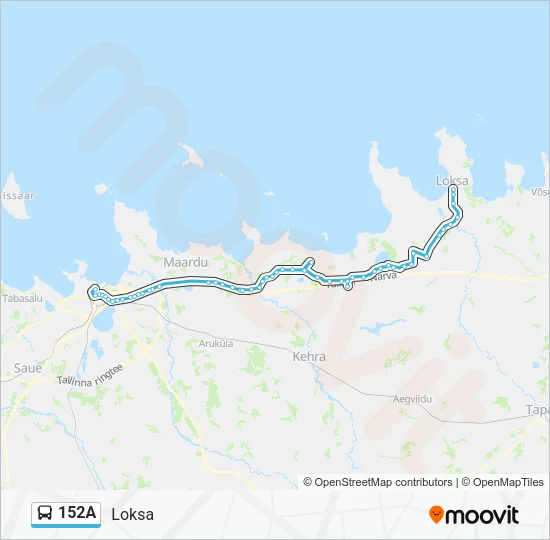 Автобус 152A: карта маршрута