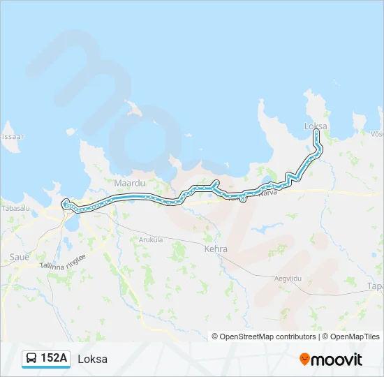152A Bus Line Map