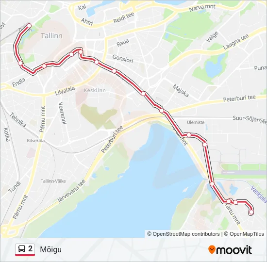 2 Bus Line Map