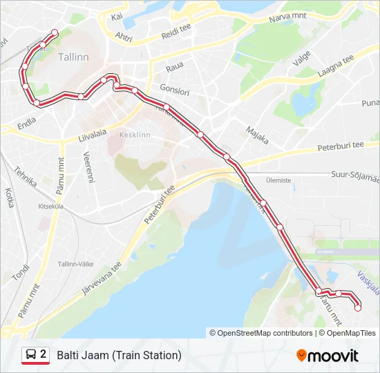 2 Bus Line Map