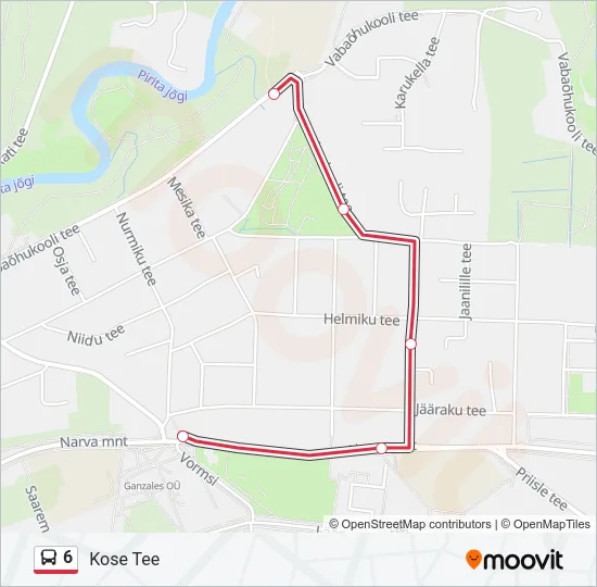 6 Bus Line Map
