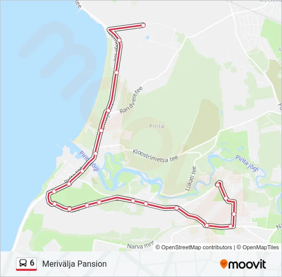 6 Bus Line Map