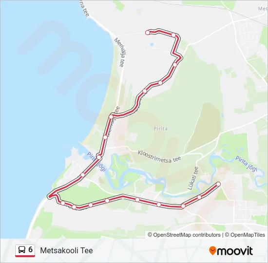 6 Bus Line Map