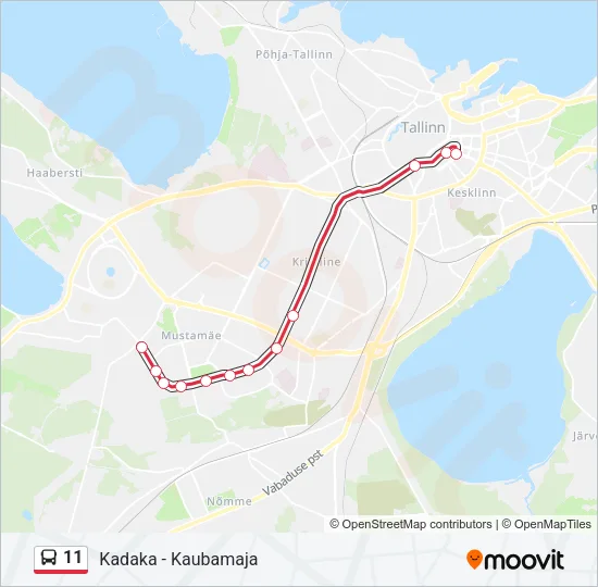 11 Bus Line Map