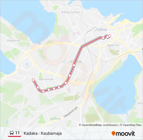 11 Bus Line Map