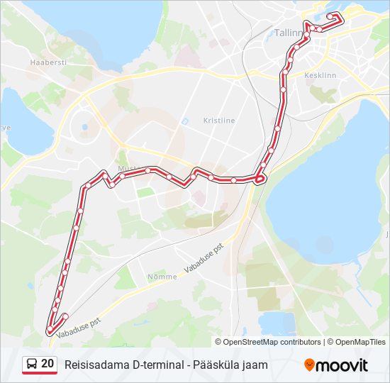 20 bus Line Map