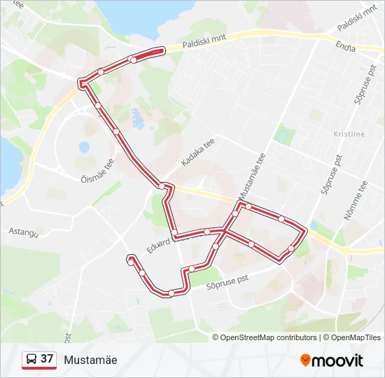37 Bus Line Map