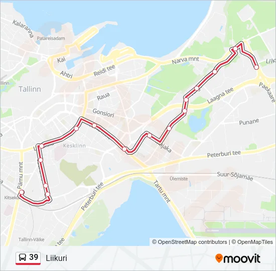 39 Bus Line Map