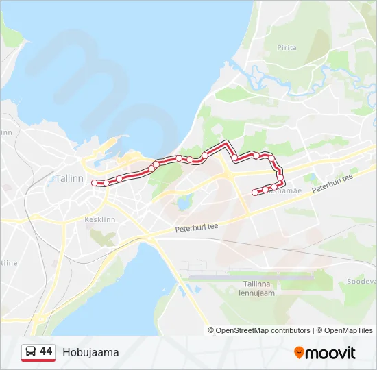 44 Bus Line Map