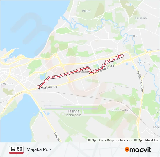 50 Bus Line Map