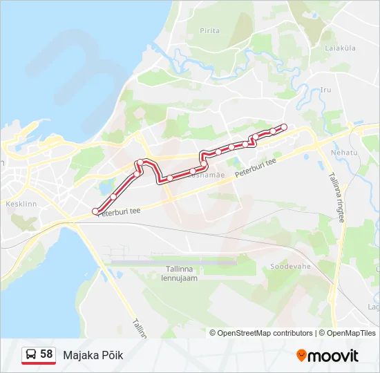 58 Bus Line Map
