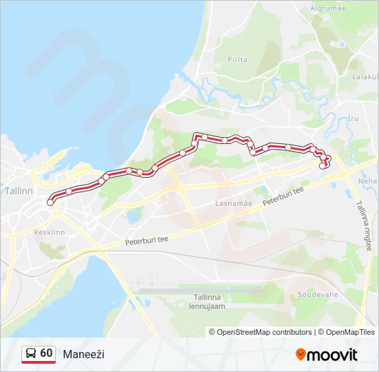 Автобус 60: карта маршрута