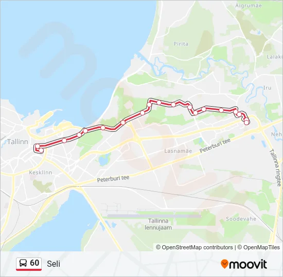 60 Bus Line Map