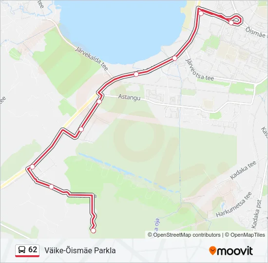 62 Bus Line Map
