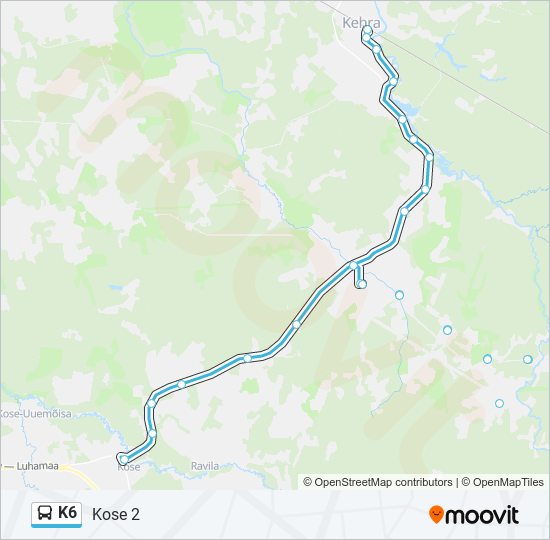 K6 bus Line Map