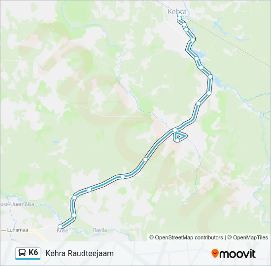 K6 Bus Line Map