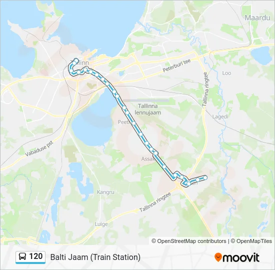 Автобус 120: карта маршрута