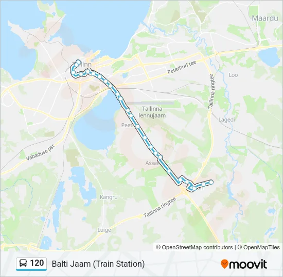 120 Bus Line Map