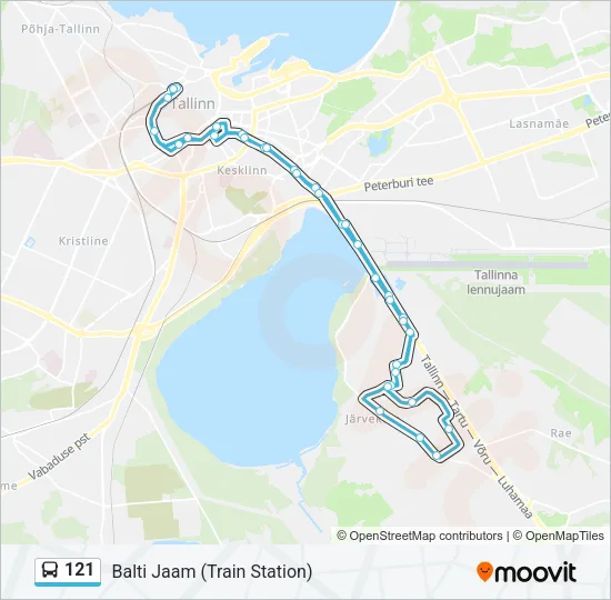 121 Bus Line Map