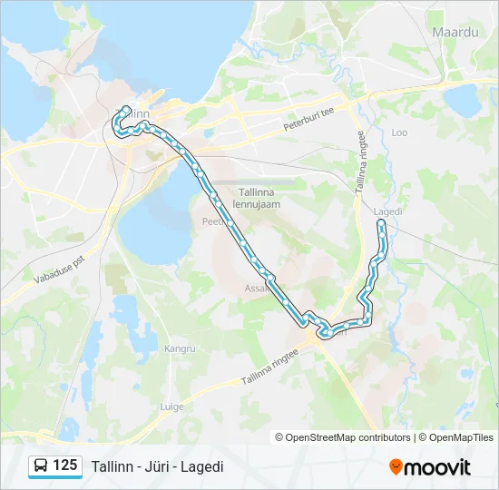 125 Bus Line Map