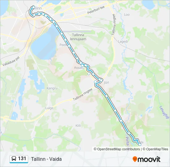 131 Bus Line Map