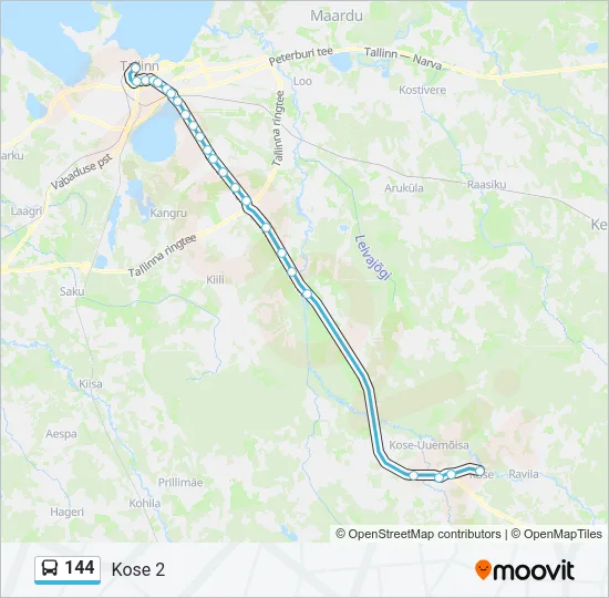 Автобус 144: карта маршрута