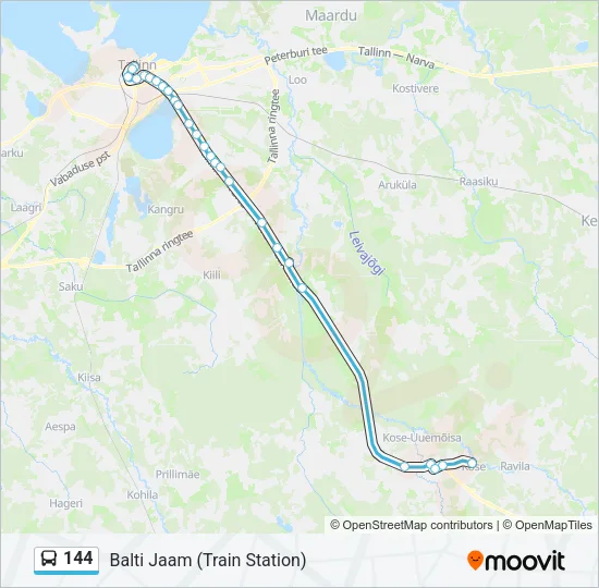 144 Bus Line Map