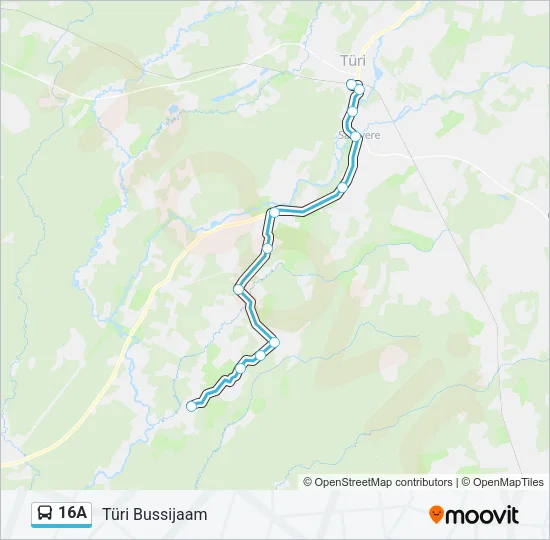 16A Bus Line Map