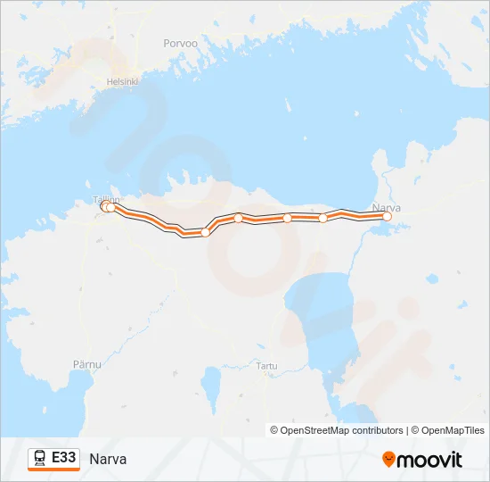 E33 Train Line Map