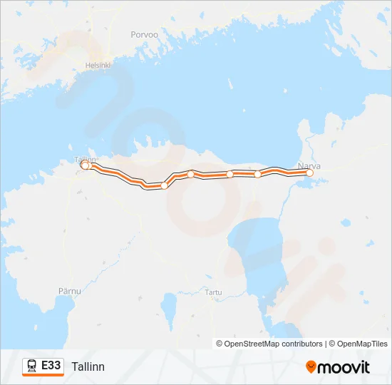 E33 Train Line Map