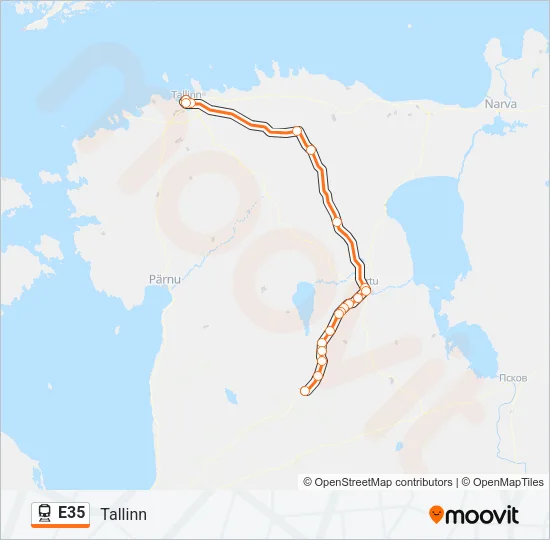 E35 Train Line Map
