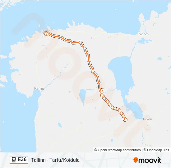 E36 Train Line Map