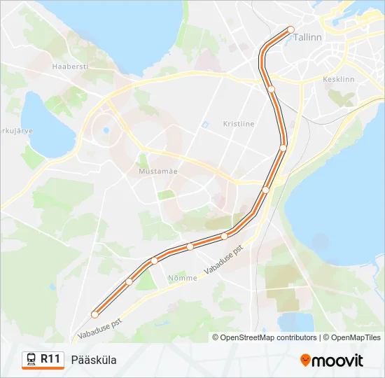 R11 Train Line Map