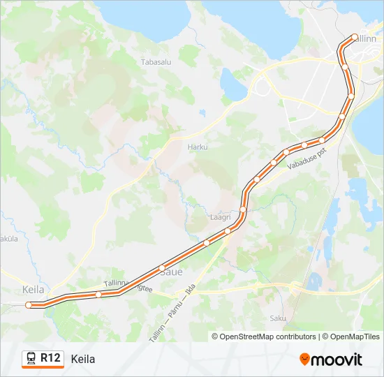 R12 Train Line Map