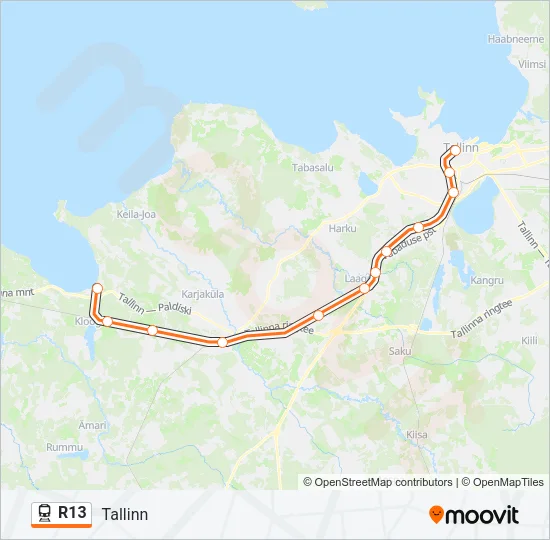 R13 Train Line Map