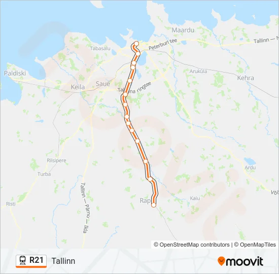 R21 Train Line Map