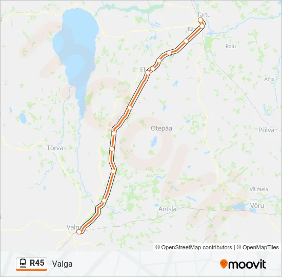 R45 Train Line Map
