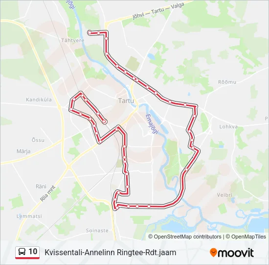 10 Bus Line Map