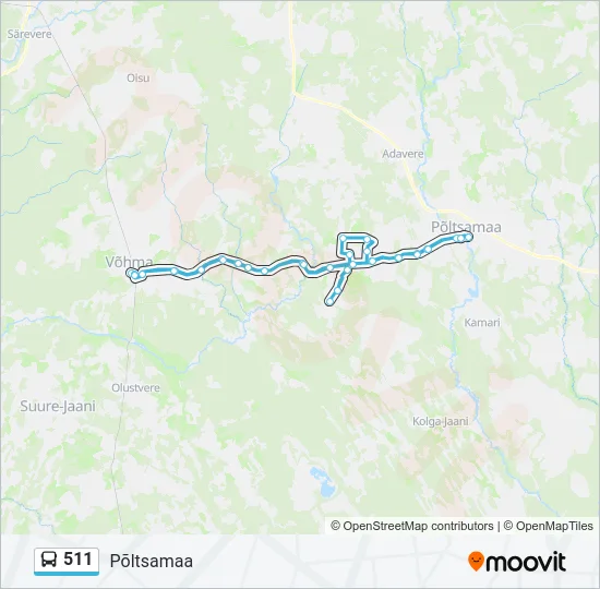 511 Bus Line Map