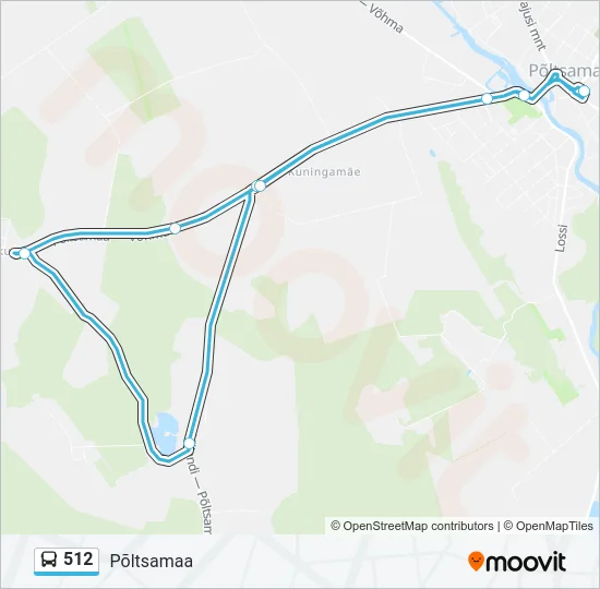 512 Bus Line Map